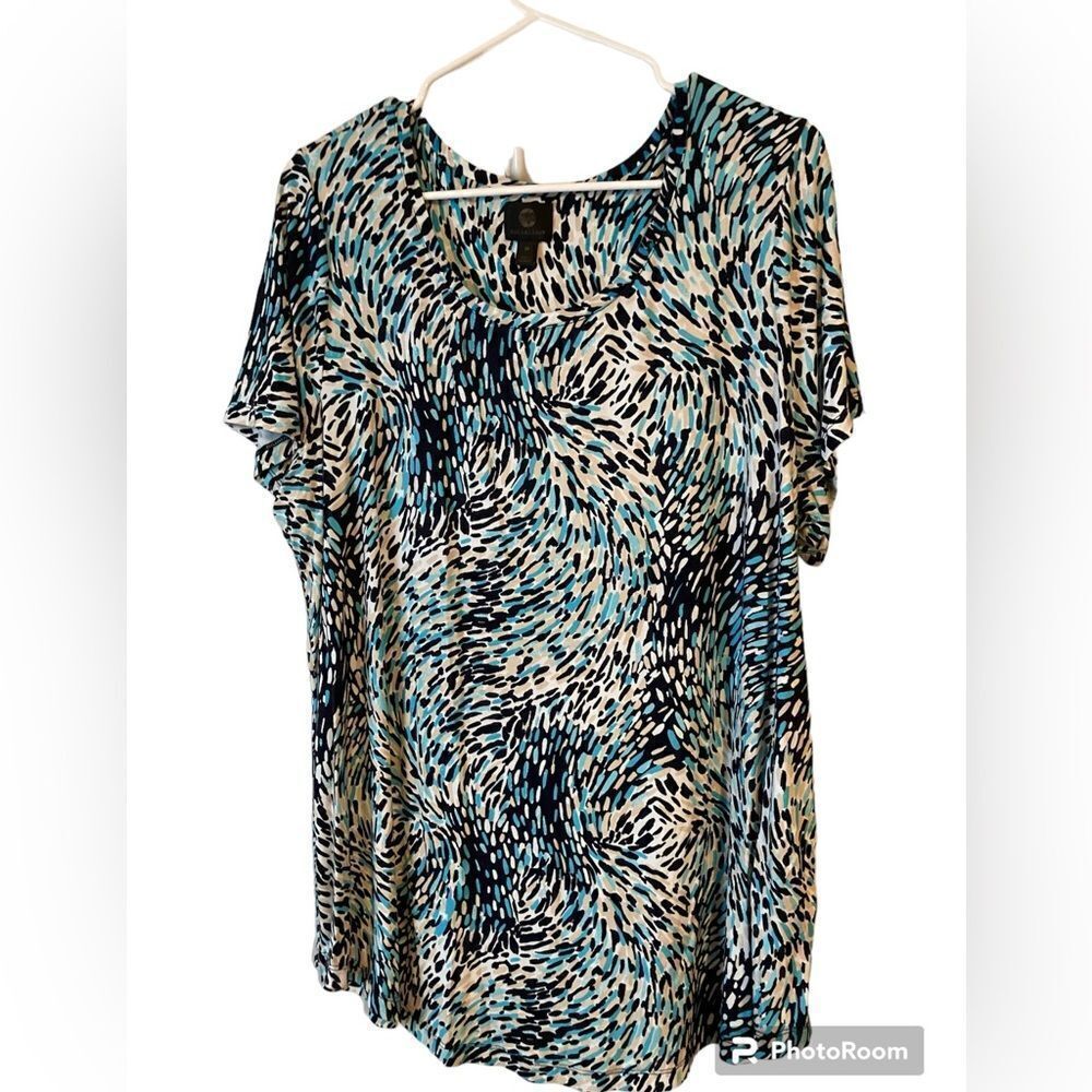 JM Collection Slinky Tunic Top 2X